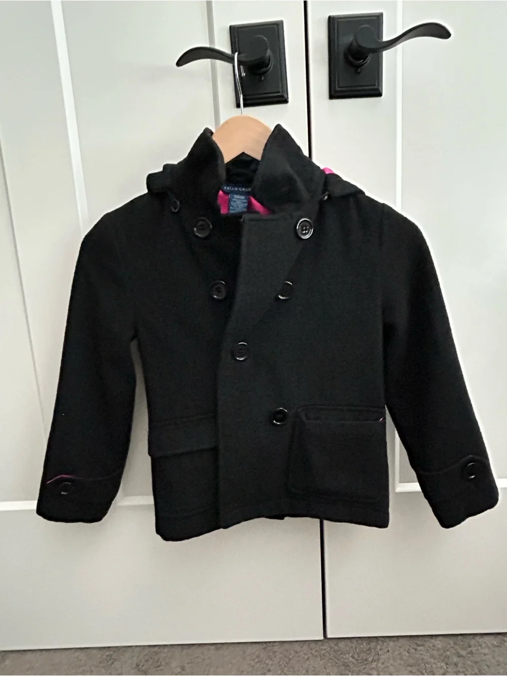 Black Kids Peacoat Jacket - Falls Creek